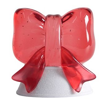 St. Nicholas Square® LED Red Shimmer Bow Table Decor