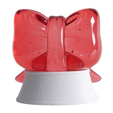 St. Nicholas Square® LED Red Shimmer Bow Table Decor