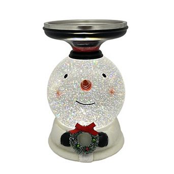 St. Nicholas Square® Acrylic Globe Snowman Pillar Holder Christmas Decor
