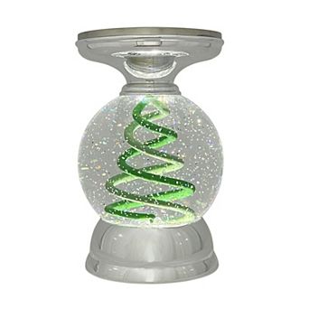St. Nicholas Square® Acrylic Snow Globe Tree Pillar Holder Christmas Home Decor