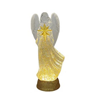 St. Nicholas Square® Acrylic Angel Shimmer Snow Globe Table Decor