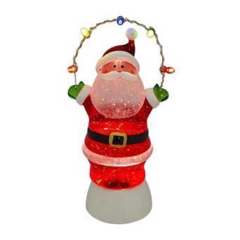 St. Nicholas Square® Acrylic Santa Shimmer Snow Globe Table Decor