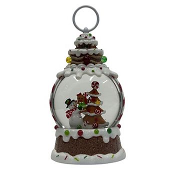 St. Nicholas Square® LED Gingerbread Scene Shimmer Snow Globe Table Decor
