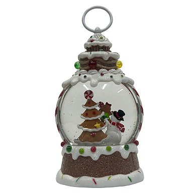 St. Nicholas Square® LED Gingerbread Scene Shimmer Snow Globe Table Decor