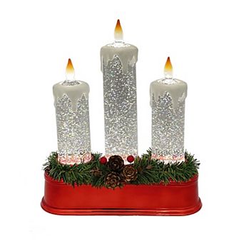 St. Nicholas Square® Acrylic Candle Shimmer Christmas Home Decor
