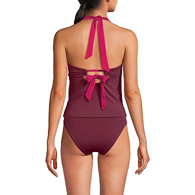 Women's Lands' End Seamed Halter Swim Top