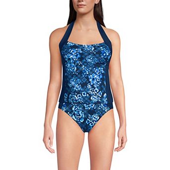 Women's Lands' End Seamed Halter Swim Top