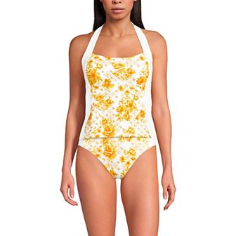 Women's Lands' End Seamed Halter Swim Top