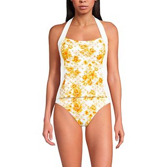 Women's Lands' End Seamed Halter Swim Top