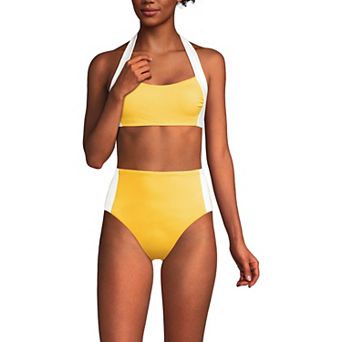 Women's Lands' End Seamed Halter V-Neck Swim Top