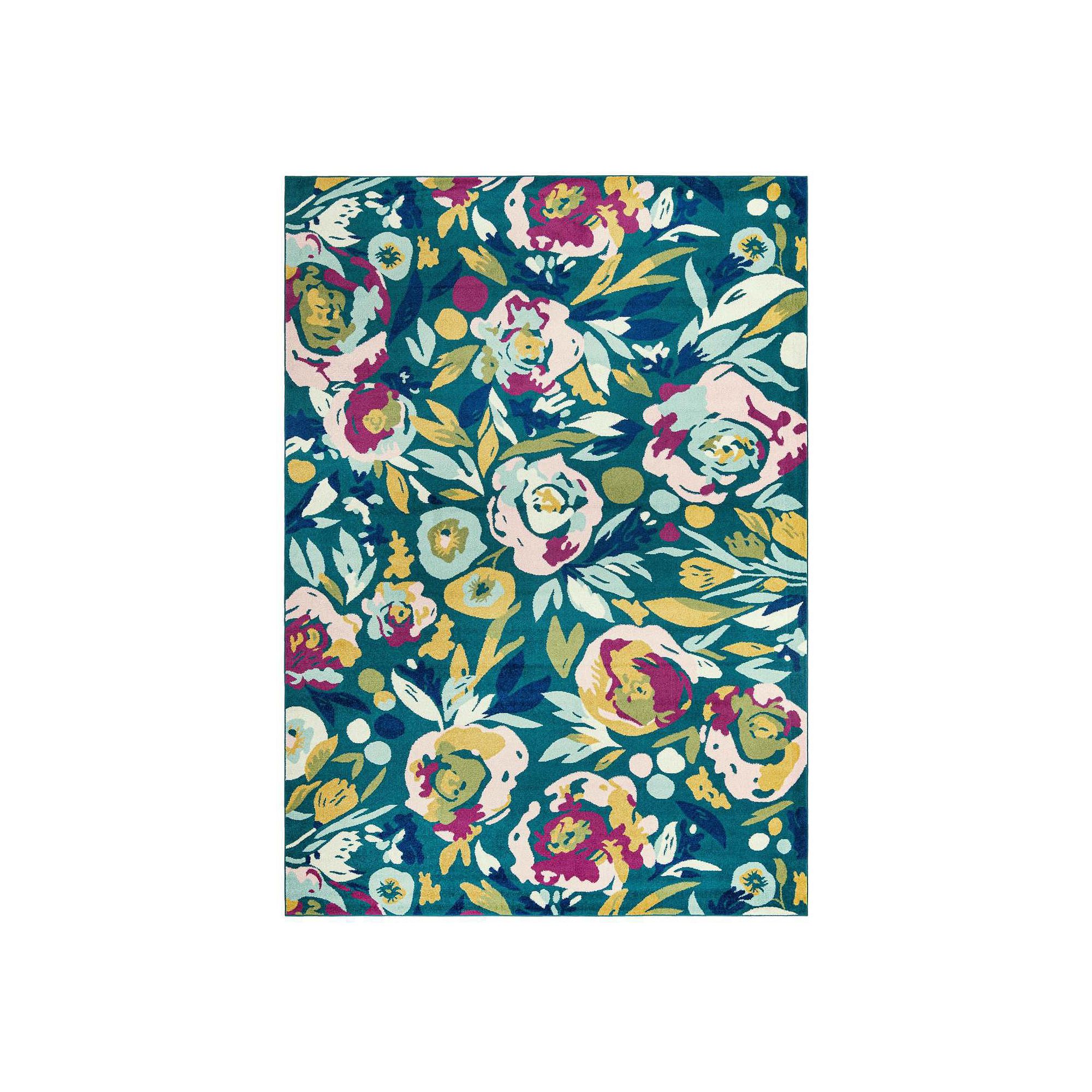 Rugs.com Hyacinth Bloom Area Rug, Blue