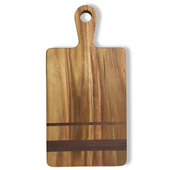 Acacia Wooden Cutting Board Serving Tray for Bread and Cheese with Handle for New Home Wedding Gift