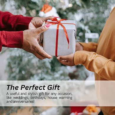 Handmade Acacia Wood Round Cutting Board With Handle Epoxy Resin Ocean Wave Decor