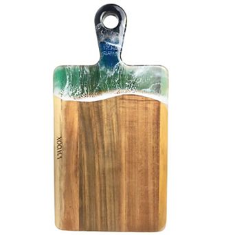 Acacia Wood Cutting Board With Epoxy Resin Seaside Decor