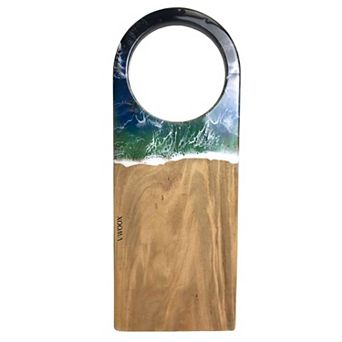 Acacia Wood Cutting Board With Resin Wave Art