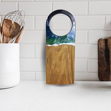 Acacia Wood Cutting Board With Resin Wave Art