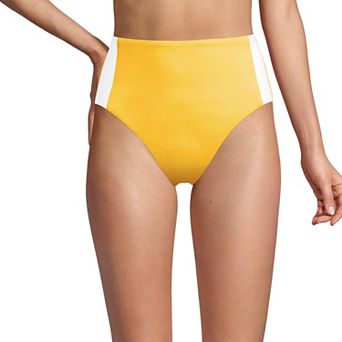 Women's Lands' End Seamed High Waisted Bikini Bottoms