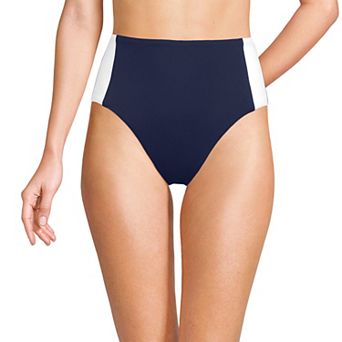 Women's Lands' End Seamed High Waisted Bikini Bottoms