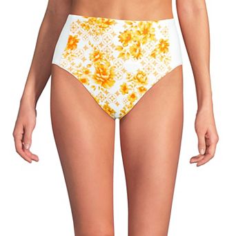 Women's Lands' End Seamed High Waisted Bikini Bottoms