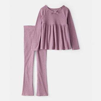 Girls 4-8 Carter's Thermal Top & Flared Pant Set