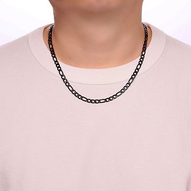 Men's LYNX Stainless Steel 6 mm Figaro Chain Necklace