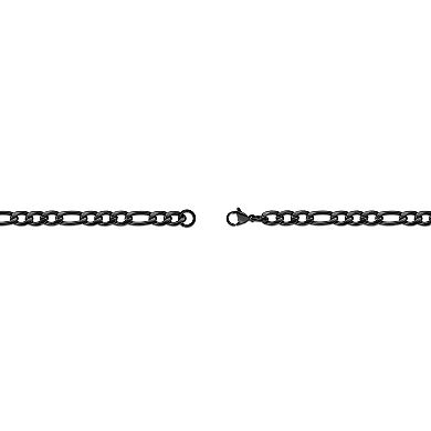 Men's LYNX Stainless Steel 6 mm Figaro Chain Necklace