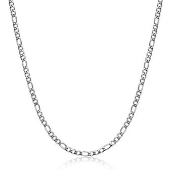Men's LYNX Stainless Steel 6 mm Figaro Chain Necklace