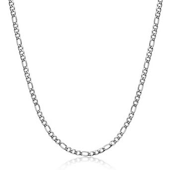 Men's LYNX Stainless Steel 6 mm Figaro Chain Necklace