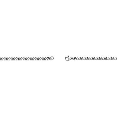 Men's LYNX Stainless Steel 4mm Curb Chain Necklace