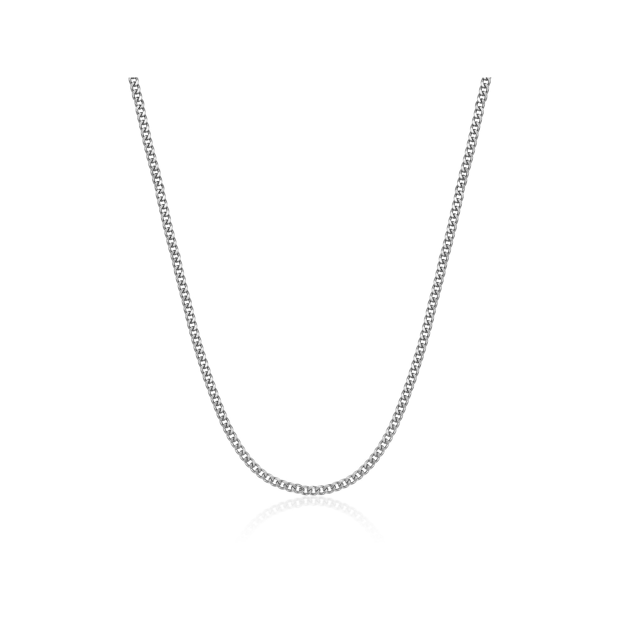 Mens LYNX Stainless Steel 4mm Curb Chain Necklace, Size: 20