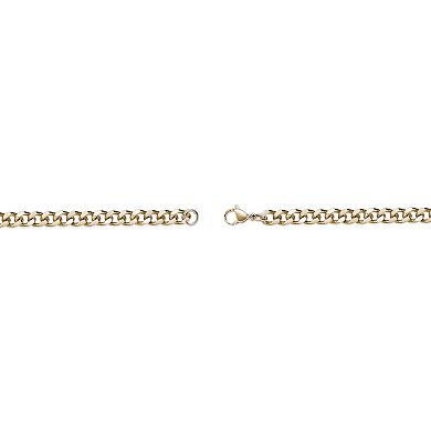 Men's LYNX Stainless Steel 6mm Curb Chain Necklace