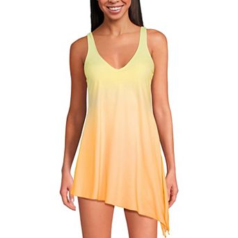 Women's Lands' End Slender Suit Fauxkini Low Leg One-Piece Swimsuit