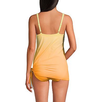 Women's Lands' End Slender Suit Fauxkini Low Leg One-Piece Swimsuit
