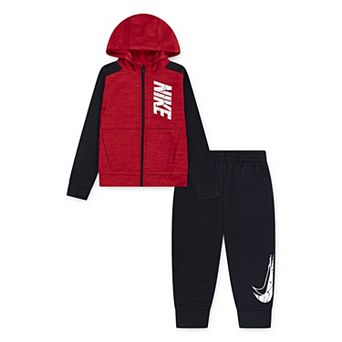 Boys 4-7 Nike Colorblock Therma-FIT Zip Up Hooded Jacket & Pants 2 pc Set