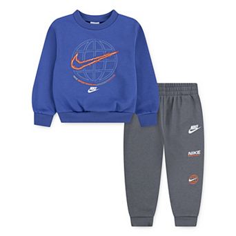 Boys 4-7 Nike Fleece Crewneck Sweatshirt & Pants 2 pc Set