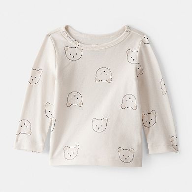 Baby Boy Carter's 2-pc. Bear Sherpa Overall & Long Sleeve Top Set