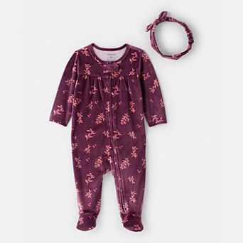 Baby Girl Carter's 2 pc Floral DreamPlush Long Sleeve Sleep & Play Pajamas Set