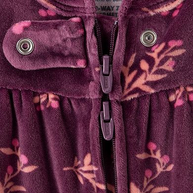 Baby Girl Carter's 2-Piece Floral DreamPlush Long Sleeve Sleep & Play Pajamas Set