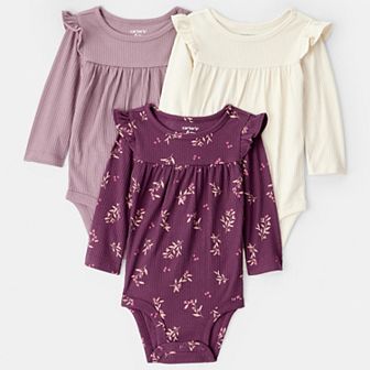 Baby Girl Carter's 3 pc Long Sleeve Bodysuit Set