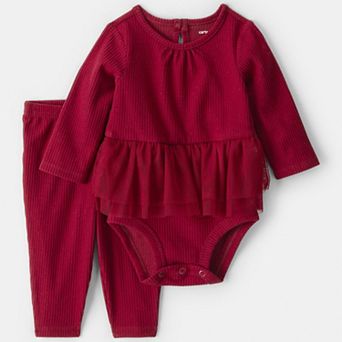 Baby Girl Carter's 2 pc Peplum Tulle Bodysuit & Pant Set