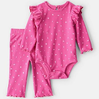Baby Girl Carter's 2 pc Floral Bodysuit & Pant Set