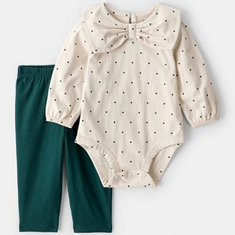 Baby Girl Carter's 2 pc Bow Bodysuit & Pant Set