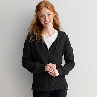 Juniors' SO® Relaxed Zip Sweater Hoodie