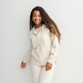 Juniors' SO® Relaxed Zip Sweater Hoodie
