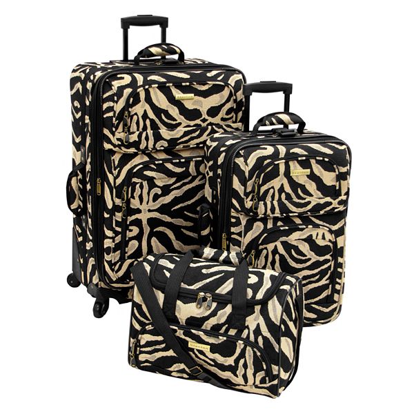 Stanton Madison 3 Piece Zebra Luggage Set