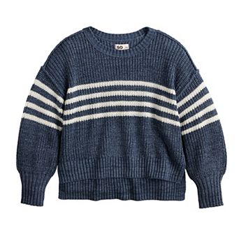 Girls 6-20 SO® Metallic Knit Sweater in Regular & Plus Size