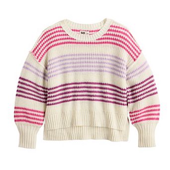 Girls 6-20 SO® Metallic Knit Sweater in Regular & Plus Size
