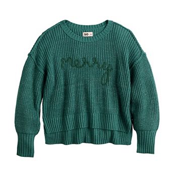 Girls 6-20 SO® Metallic Knit Sweater in Regular & Plus Size