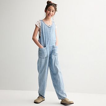 Girls 6-20 SO® Relaxed Denim Overalls in Regular & Plus Size