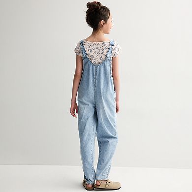 Girls 6-20 SO® Relaxed Denim Overalls in Regular & Plus Size